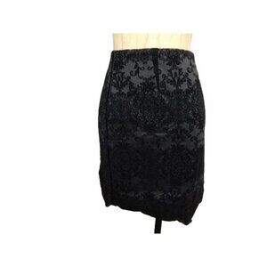 Laundry by Shelli Segal Size M Medium Brocade Lined Black Dressy Skirt